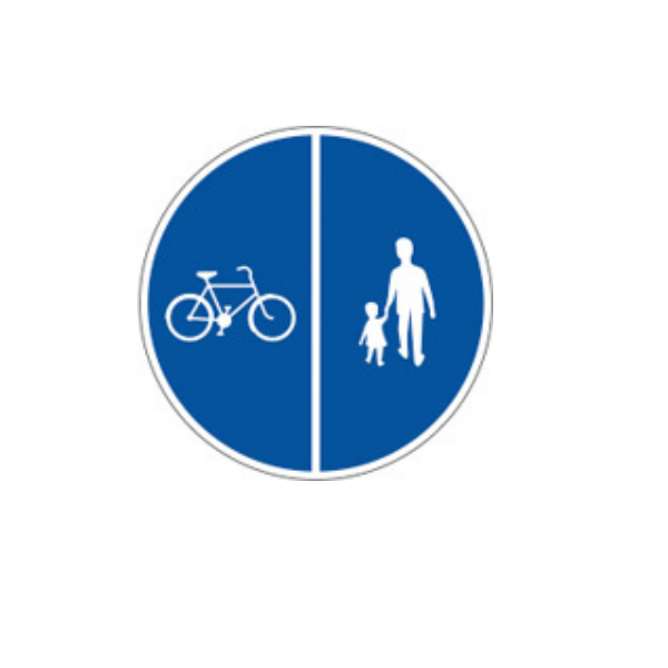 Vägmärken Påbjudna gång- och cykelbanor