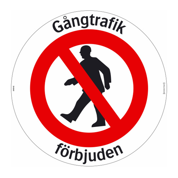 Förbud Gångtrafik 
Det är förbjudet men inte straffbart att korsa en gata/väg mot rött ljus. Skulle t ex bilar kollidera  På motorväg och motortrafikled är gångtrafik förbjuden.</p><br><a href=