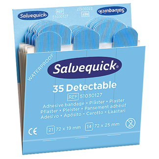 Plastplåster Blue Detectable 6 refiller/fp