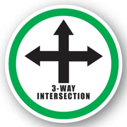 Golvmarkering 3-way intersection