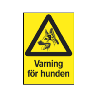 Varning för hunden