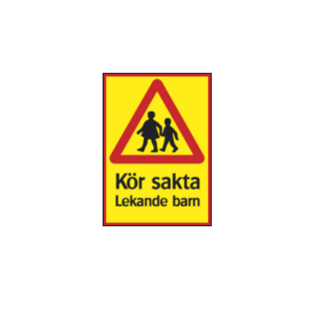 Kör sakta Lekande barn