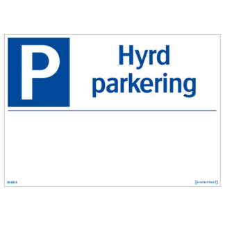 Hyrd parkering, med plats för text
