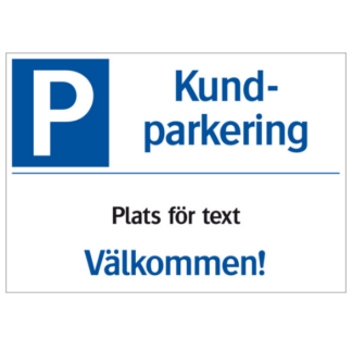 Kundparkeing välkommen med plats för text