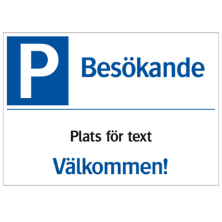 Parkering besökande välkommen med plats för text