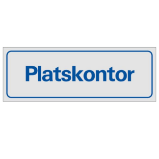 Symbolskylt Platskontor