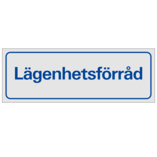 Symbolskylt Lägenhetsförråd