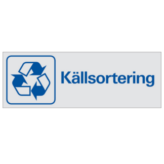Symbolskylt Källsortering