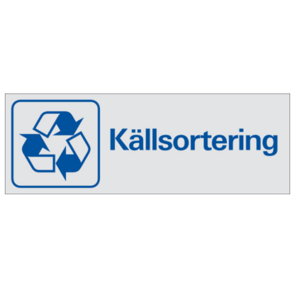 Symbolskylt Källsortering
