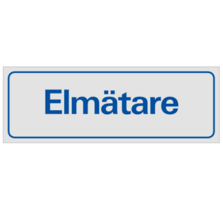 Symbolskylt Elmätare