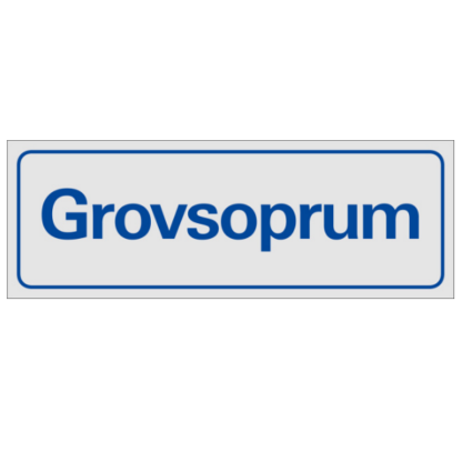 Symbolskylt Grovsoprum