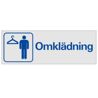 Symbolskylt Omklädning herr