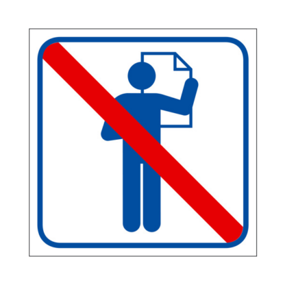 Pictogram affischering förbjuden