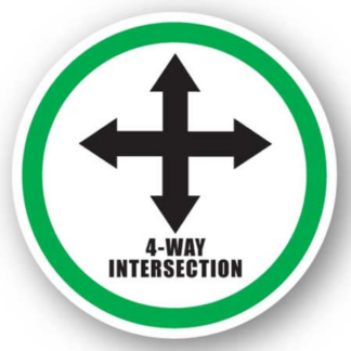 Golvmarkering 4-way intersection