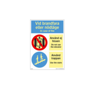 Supernova® Hisskylt Vid brandfara eller nödlägen