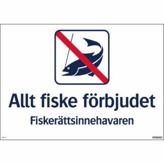 Allt fiske förbjuden