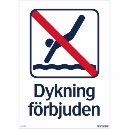 Dykning förbjuden