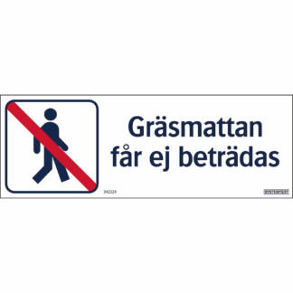 Gräsmatta får ej beträdas