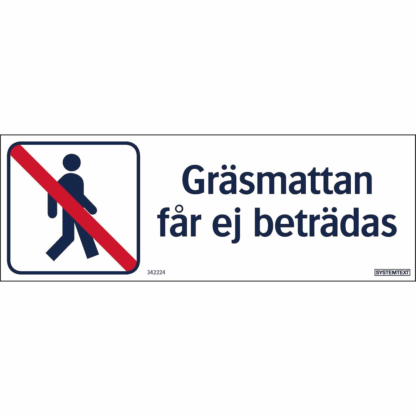 Gräsmatta får ej beträdas