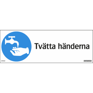 Påbudsskylt Tvätta händerna