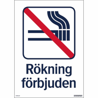 RÖKNING FÖRBJUDEN
