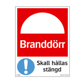 Brand Branddörr skall hållas stängd