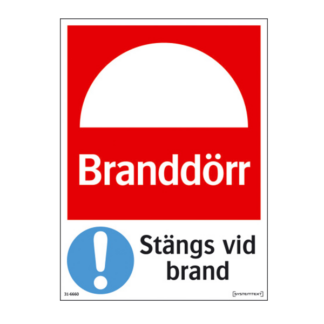 Brand Branddörr stäng vid brand