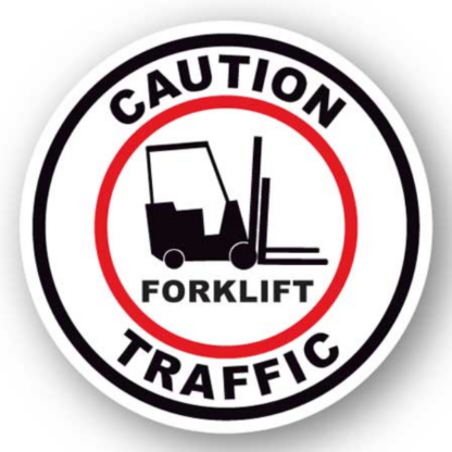 Golvmarkering Caution traffic