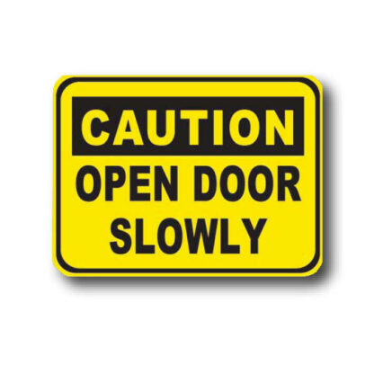 Golvmarkering Open door slowly