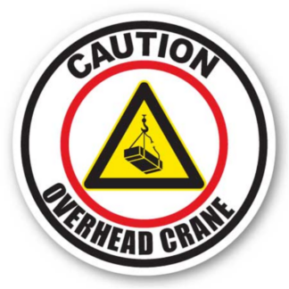 Golvmarkering Caution overhead crane