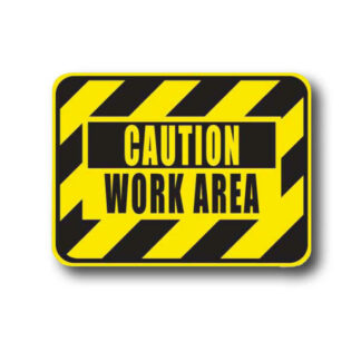 Golvmarkering Caution work area