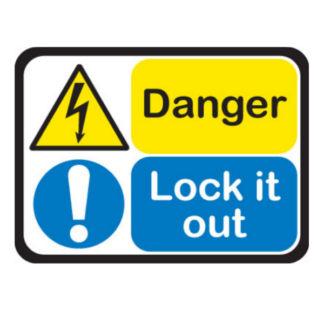 Golvmarkering Danger lock it out