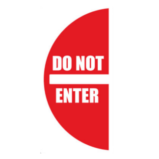 Golvmarkering Half do not enter