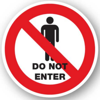 Golvmarkering Do not enter