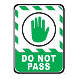 Golvmarkering Do not pass