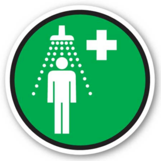 Golvmarkering Emergency shower