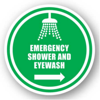 Golvmarkering Emergency shower and eyewash