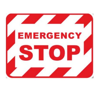 Golvmarkering Emergency stop