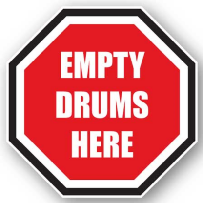 Golvmarkering Empty drums here