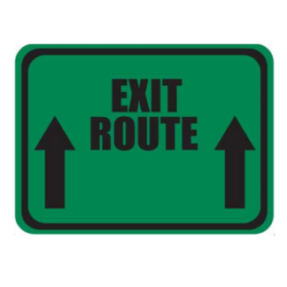 Golvmarkering Exit route