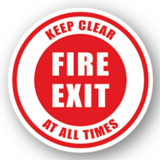 Golvmarkering Fire exit