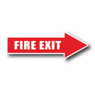 Golvmarkering Arrow Fire Exit