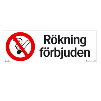 Förbud Rökning förbjuden