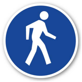 Golvmarkering Gående