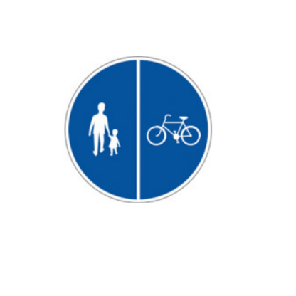 Vägmärken Påbjudna gång- och cykelbanor