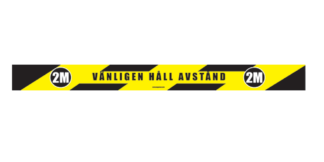 Golvmarkering Håll avstånd 2M