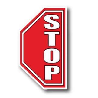 Golvmarkering Half Stop Left
