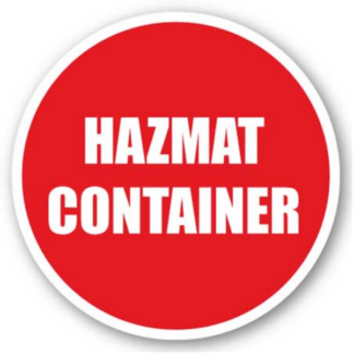 Golvmarkering Hazmat container