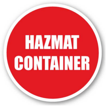 Golvmarkering Hazmat container
