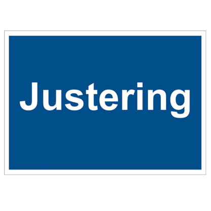 Justering